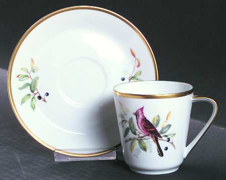 Audubon Bird Flat Cup & Saucer Set