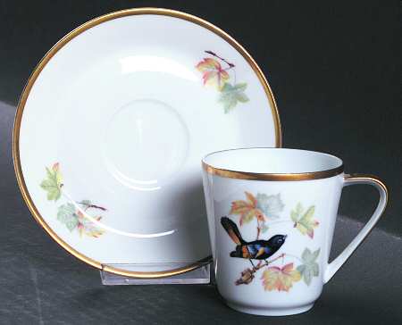 Audubon Bird Flat Cup & Saucer Set