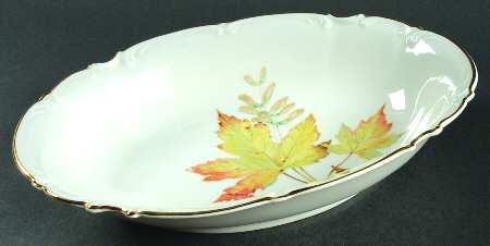 The Autumn Leaves 10" Oval Vegetable Bowl