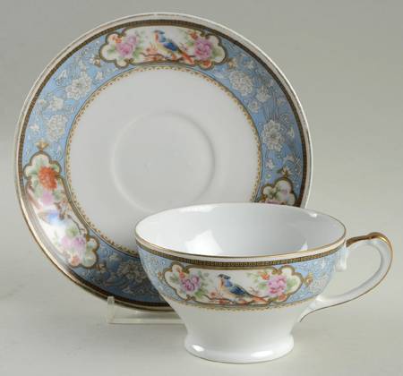 Bird of Paradise Footed Cup & Saucer Set