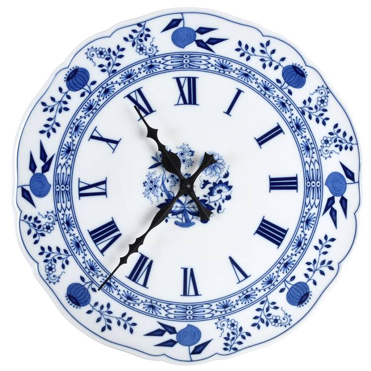 Blue Onion Hanging Wall Clock
