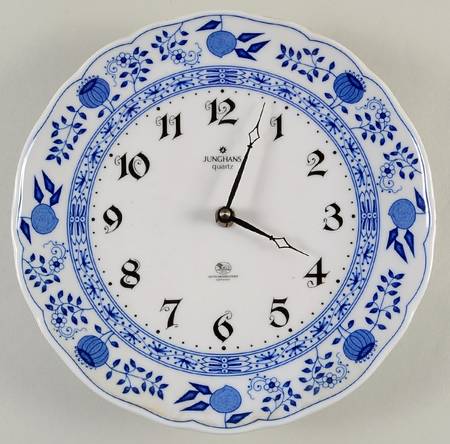 Blue Onion Hanging Wall Clock