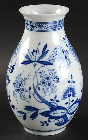 Blue Onion Bud Vase
