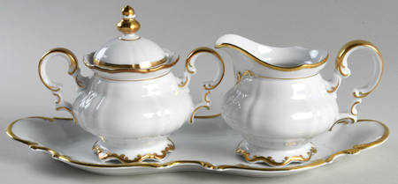 Brighton Creamer & Sugar w/Lid & Tray Set