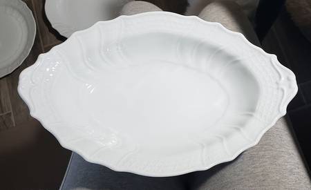 Dresden All White 13" Oval Vegetable Bowl