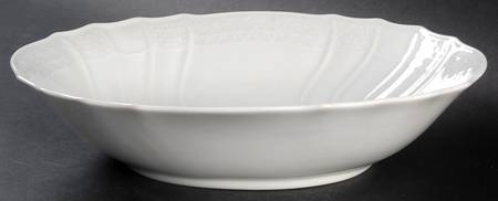 Dresden All White 10" Oval Vegetable Bowl