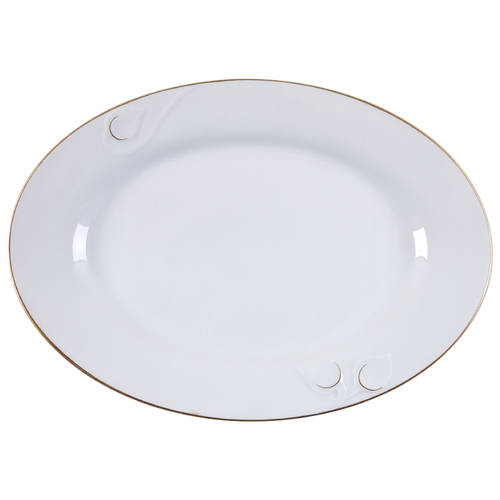 Fleuron Gold 15" Oval Serving Platter