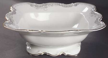 Lorelei Loreley (Gold, White) 8" Square Vegetable Bowl