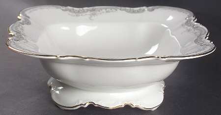 Lorelei Loreley (Gold, White) 10" Square Vegetable Bowl