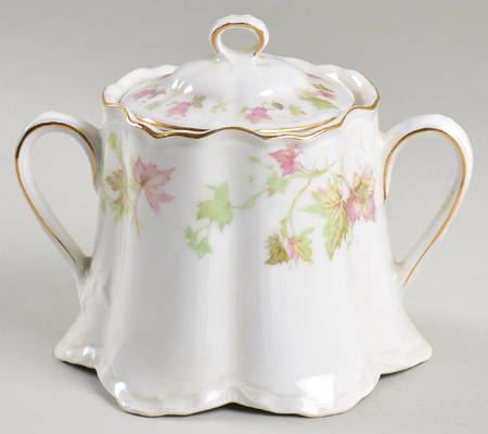 Maple Leaf (Scalloped) Sugar Bowl & Lid