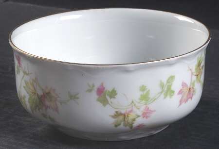 Maple Leaf (Scalloped) Cranberry Bowl