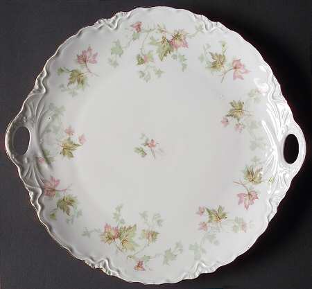 Maple Leaf (Scalloped) Handled Cake Plate