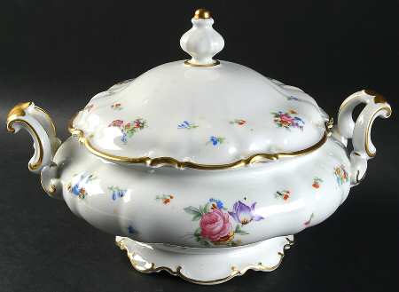 Mayfair (White, 7619) Round Covered Vegetable