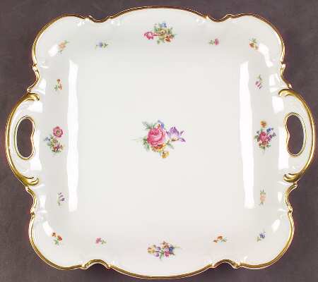 Mayfair (White, 7619) Square Handled Cake Plate
