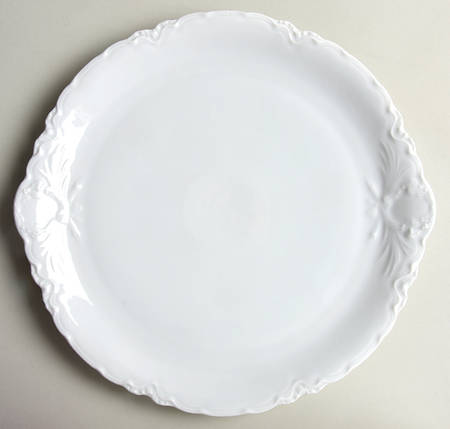Racine (All White) Handled Cake Plate
