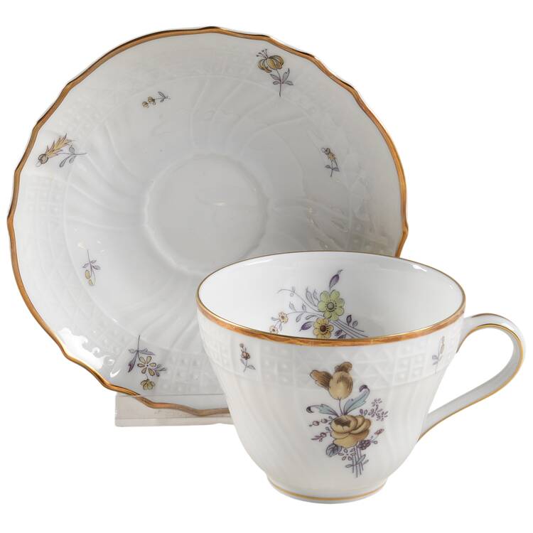 Saxony Flat Cup & Saucer Set