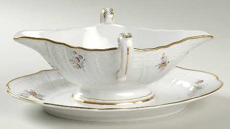 Saxony Gravy Boat with Attached Underplate