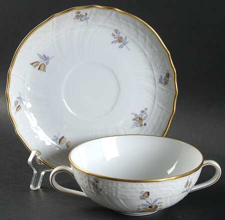 Saxony Flat Cream Soup Bowl & Saucer Set