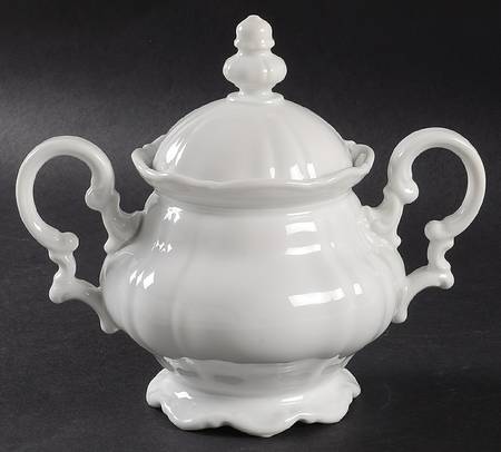Sylvia (All White, No Trim) Sugar Bowl & Lid