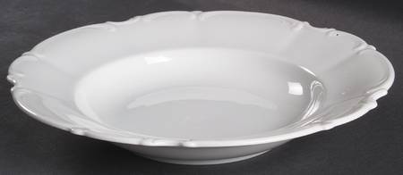 Sylvia (All White, No Trim) Rim Soup Bowl