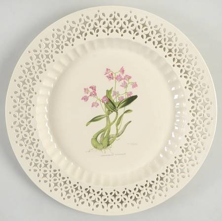 Creamware Pierced Accent Dinner Plate