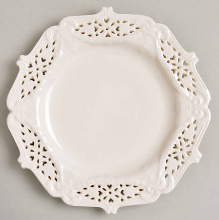 Creamware Pierced Dessert/Pie Plate