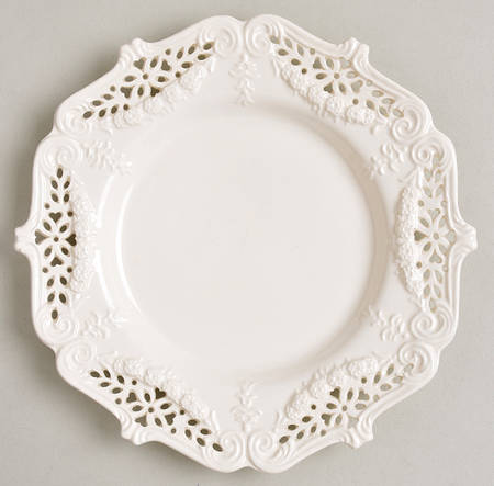 Creamware Pierced Dessert/Pie Plate