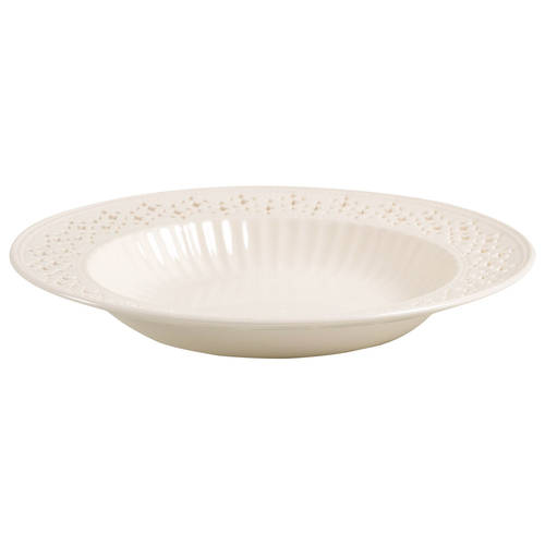 Creamware Pierced Large Rim Soup Bowl by Hartley Greens