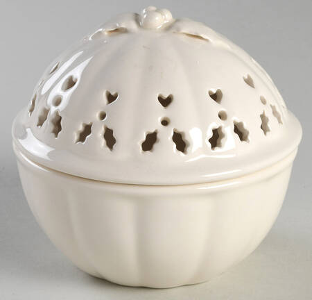 Creamware Pierced Potpourri Jar & Lid by Hartley Greens