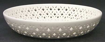 Creamware Pierced 7" Fruit Bowl by Hartley Greens