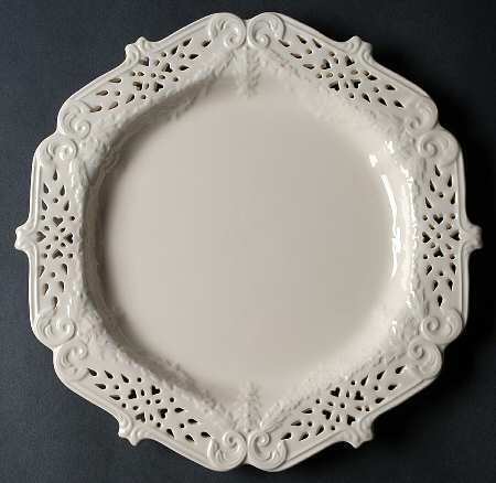 Creamware Pierced Large Dessert Plate