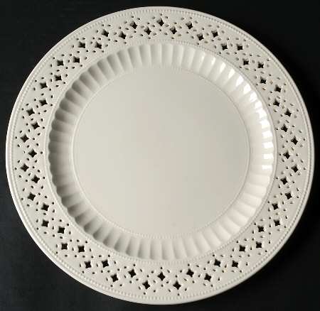 Creamware Pierced 12" Chop Plate (Round Platter) by Hartley Greens