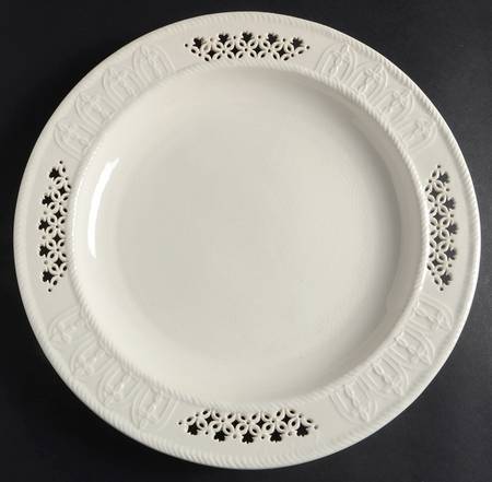 Creamware Pierced 12" Chop Plate (Round Platter)