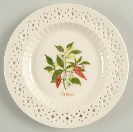 Creamware Pierced Accent Bread & Butter Plate