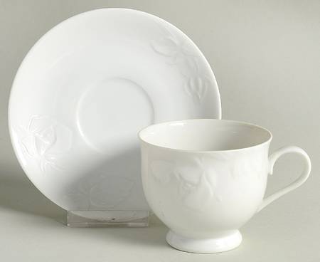 Rose Crest Footed Cup & Saucer Set