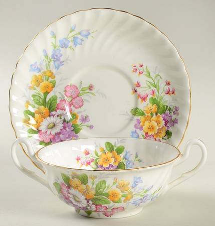 HET1 Flat Cream Soup Bowl & Saucer Set