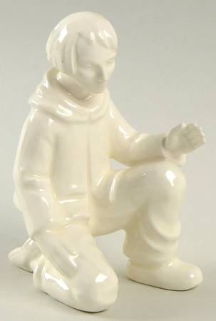 Nativity All White Figures Tm4-Shepherd Kneeling - Boxed