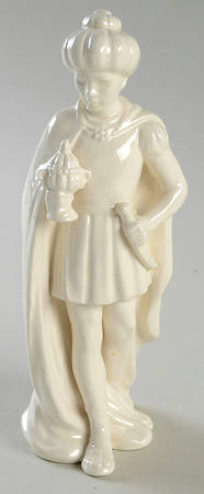 Nativity All White Figures Tm4-Moorish King Standing - No Box