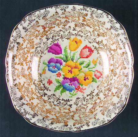 Old English Sampler Square Cereal Bowl