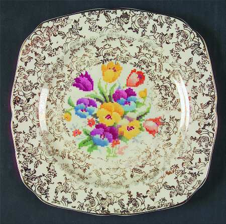 Old English Sampler Square Salad Plate