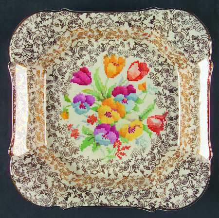 Old English Sampler 8" Square Vegetable Bowl