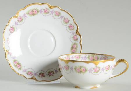 Schleiger 1256 Flat Cup & Saucer Set