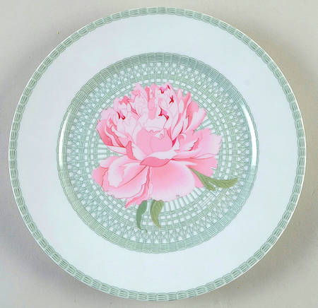 Les Pivoines White Dinner Plate