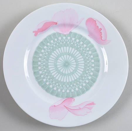 Les Pivoines White Dessert/Pie Plate