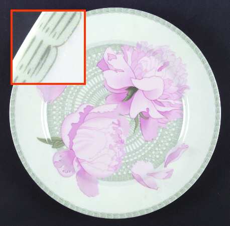 Les Pivoines White Large Dinner Plate