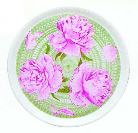 Les Pivoines White Cake Plate