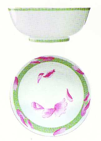 Les Pivoines White 9" Salad Serving Bowl