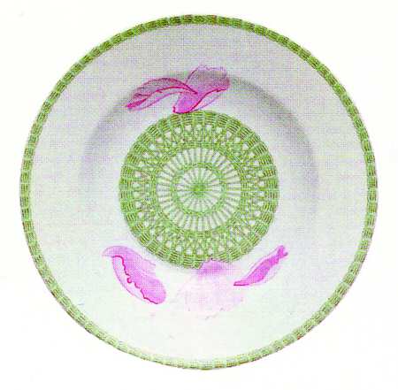 Les Pivoines White Large Rim Soup Bowl