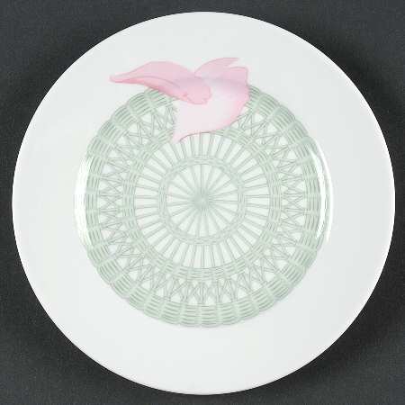 Les Pivoines White Bread & Butter Plate