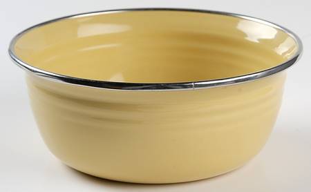 Fiesta Yellow (Intro 1987) 6" Metal Mixing Bowl & Plastic Lid